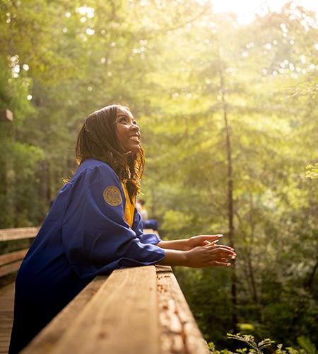 Nailah Smith (Stevenson ’23, cognitive science)  Photo by Matthew Macapinlac